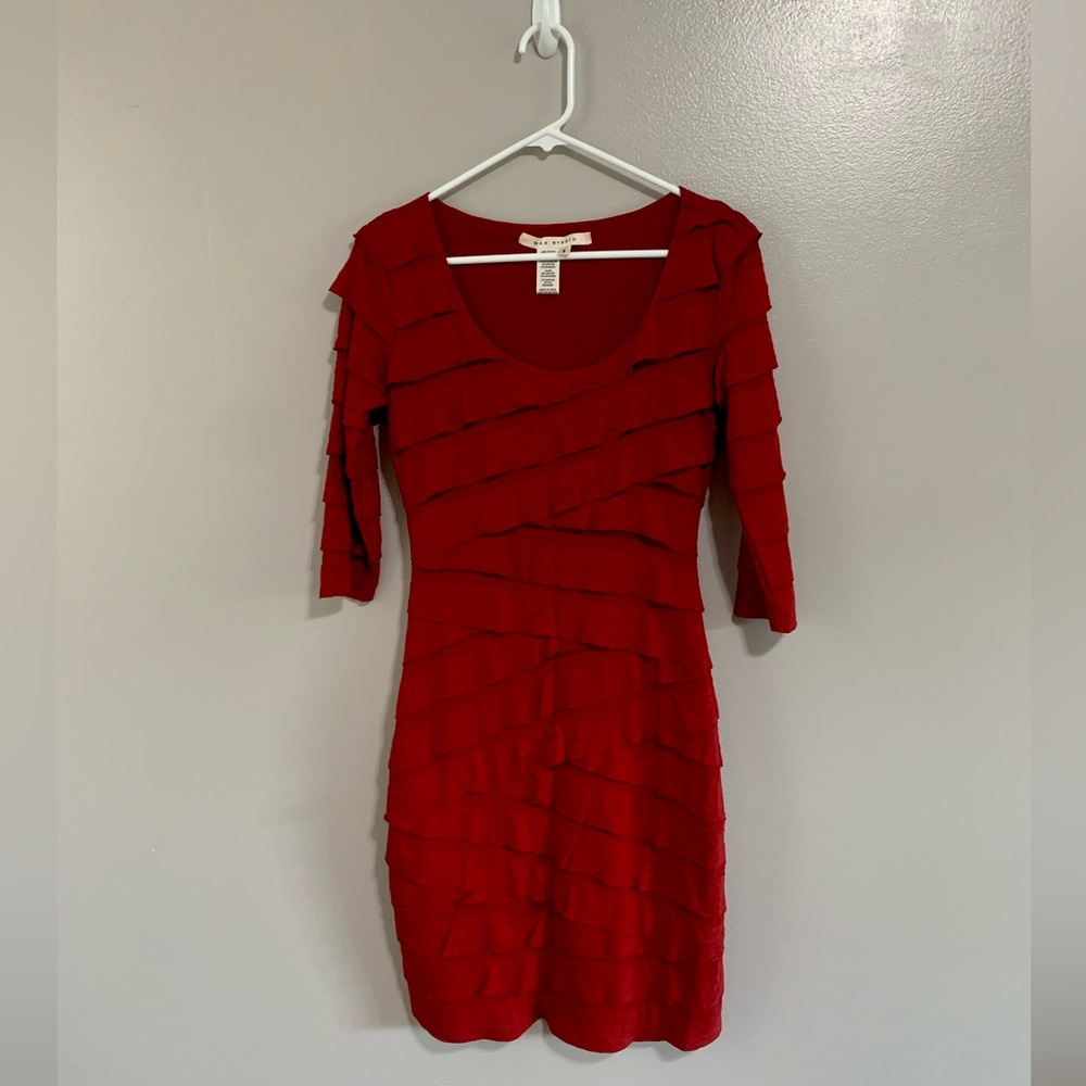 Cherry red bandage dress